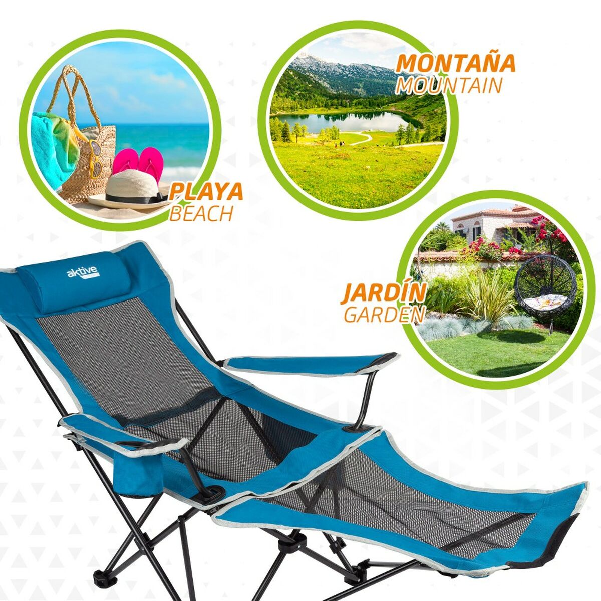 Rede Cadeira Aktive Azul 152 x 75 x 54 cm
